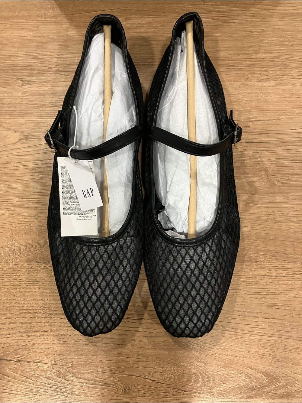GAP Women’s Black Mesh Mary Jane Flat Shoes